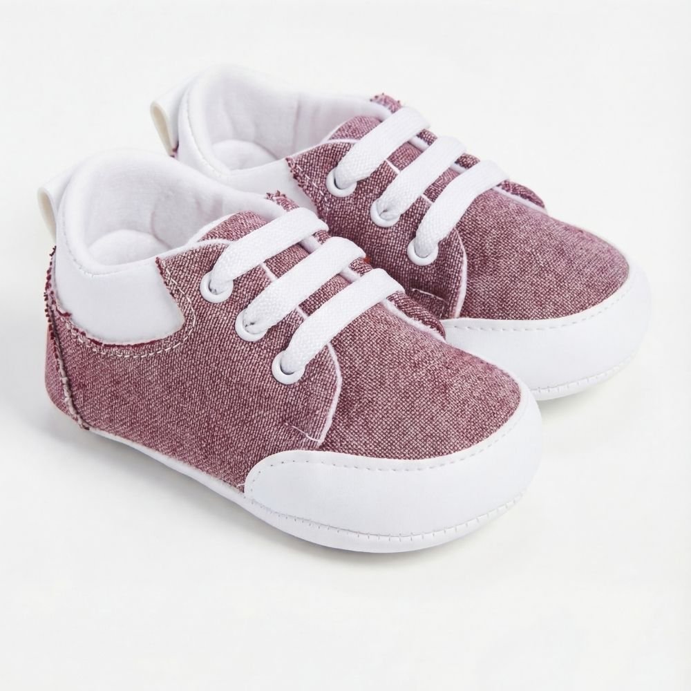 Bağcıklı Mor Günlük Bebek Sneaker Ayakkabı - Pufien
