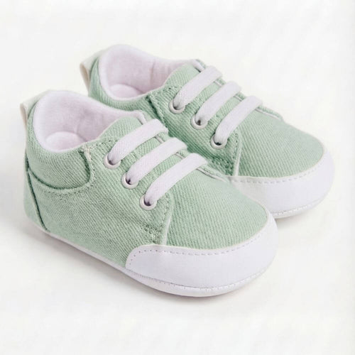 Bağcıklı Yeşil Günlük Bebek Sneaker Ayakkabı - Pufien