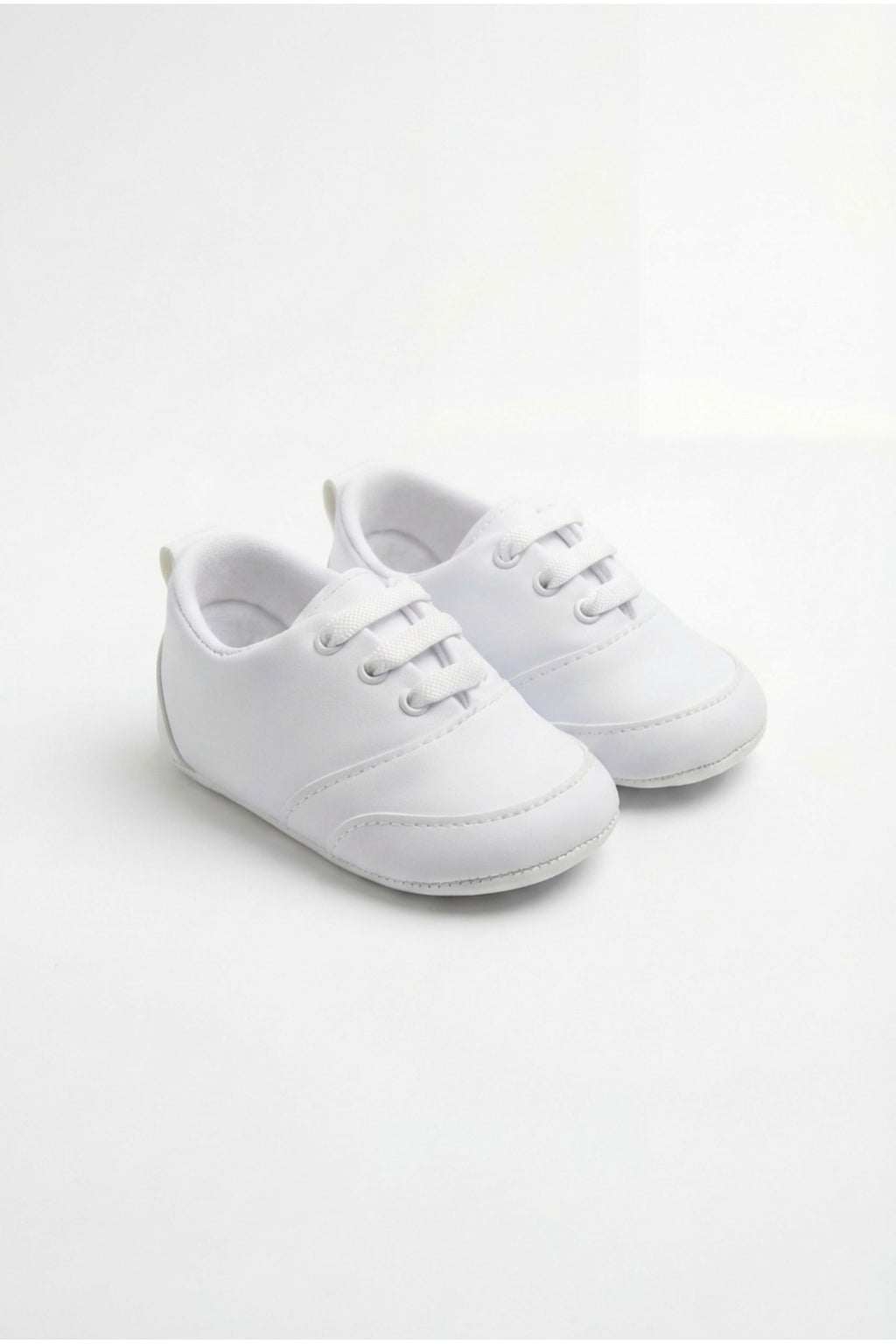 Beyaz Bağcıklı Bebek Sneaker — Beyaz