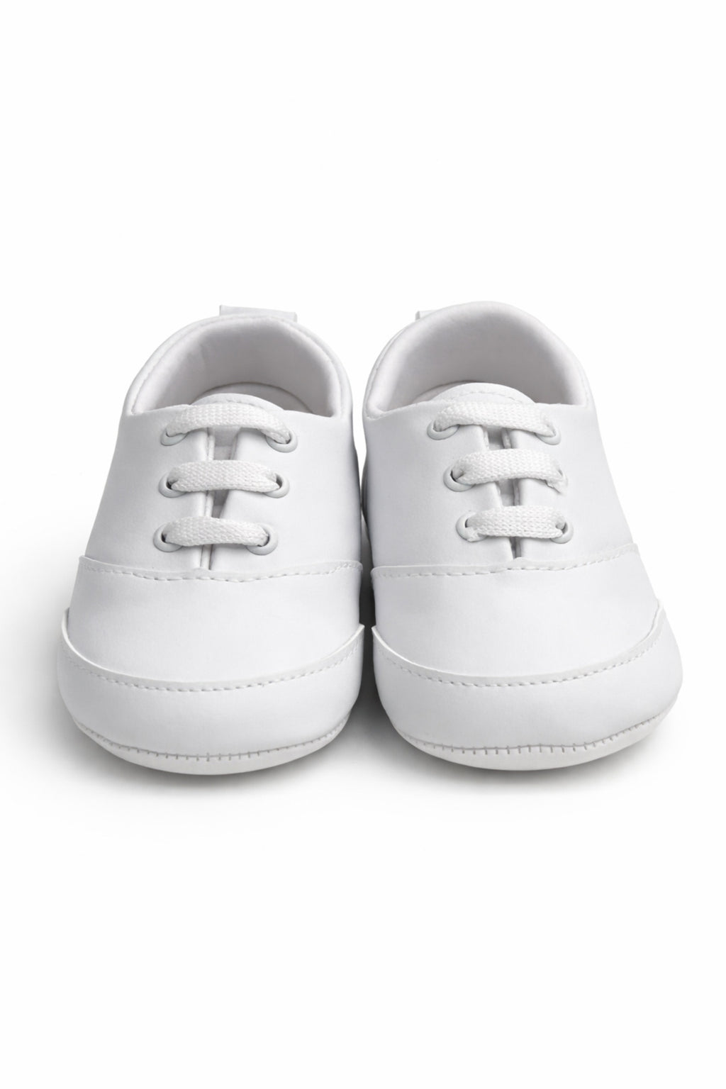 Beyaz Bağcıklı Bebek Sneaker — Beyaz