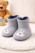 Bebek & Çocuk Kaydırmaz Tabanlı Ev Botu / Panduf / Kışlık Peluş Bot / Sevimli Desen - PufienPanduf