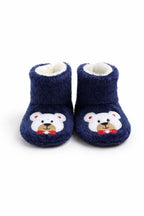 Bebek & Çocuk Kaydırmaz Tabanlı Ev Botu / Panduf / Kışlık Peluş Bot / Sevimli Desen - PufienPanduf