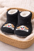 Bebek & Çocuk Kaydırmaz Tabanlı Ev Botu / Panduf / Kışlık Peluş Bot / Sevimli Desen - PufienPanduf