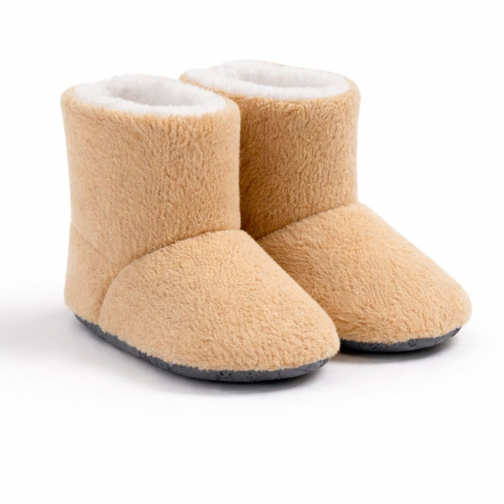 Peluş Kaydırmaz Bebek Ev Botu — bej