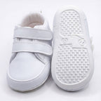 Beyaz Çift Cırt Cırtlı Bebek Sneaker Ayakkabı - Pufien