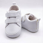 Beyaz Çift Cırt Cırtlı Bebek Sneaker Ayakkabı - Pufien