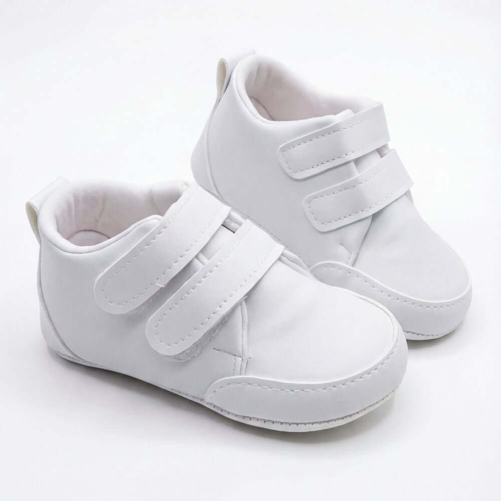 Beyaz Çift Cırt Cırtlı Bebek Sneaker Ayakkabı - Pufien
