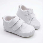 Beyaz Çift Cırt Cırtlı Bebek Sneaker Ayakkabı - Pufien