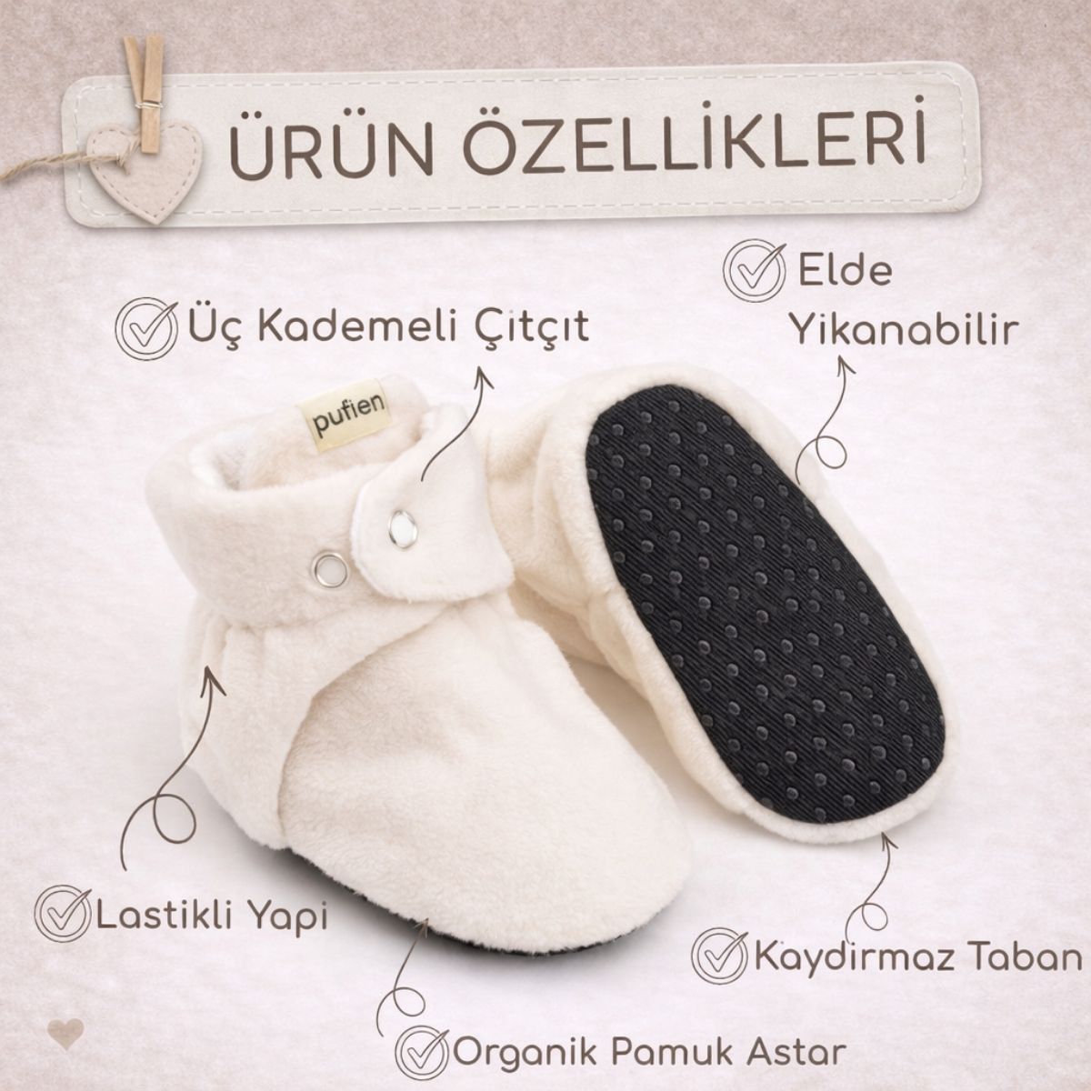 Beyaz Polar Panduf - Pufien
