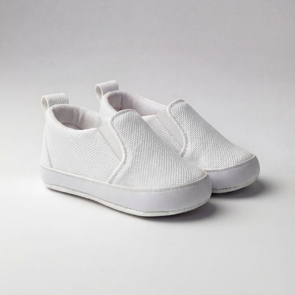 Beyaz Slip-On Bebek Ayakkabı - Pufien