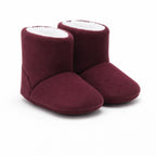 Bordo Peluş Kaydırmaz Bebek Ev Botu - Pufien