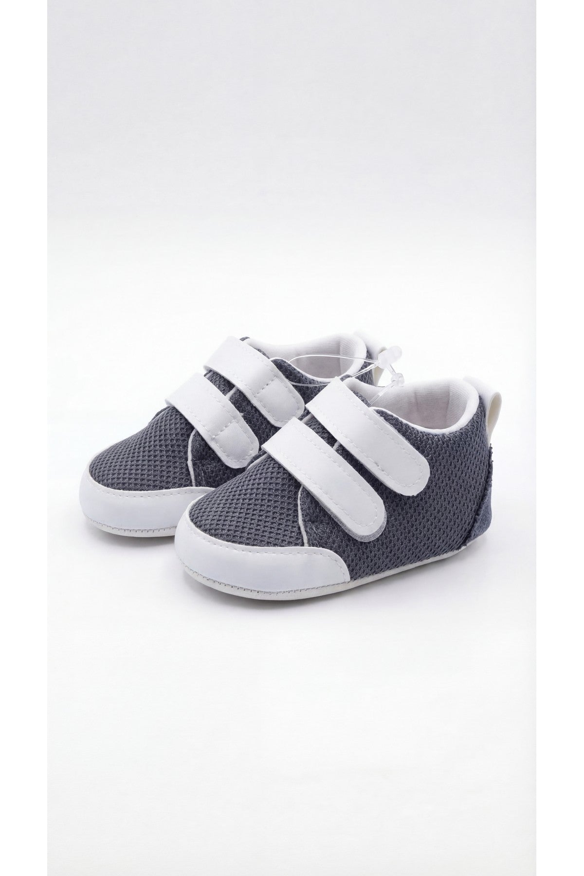 Çift Cırt Cırtlı Bebek Sneaker Ayakkabı — Gri