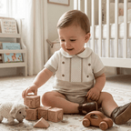 Erkek Bebek Çıtçıtlı Romper Tulum Kahverengi, 0 - 12 Ay - Pufienpixa