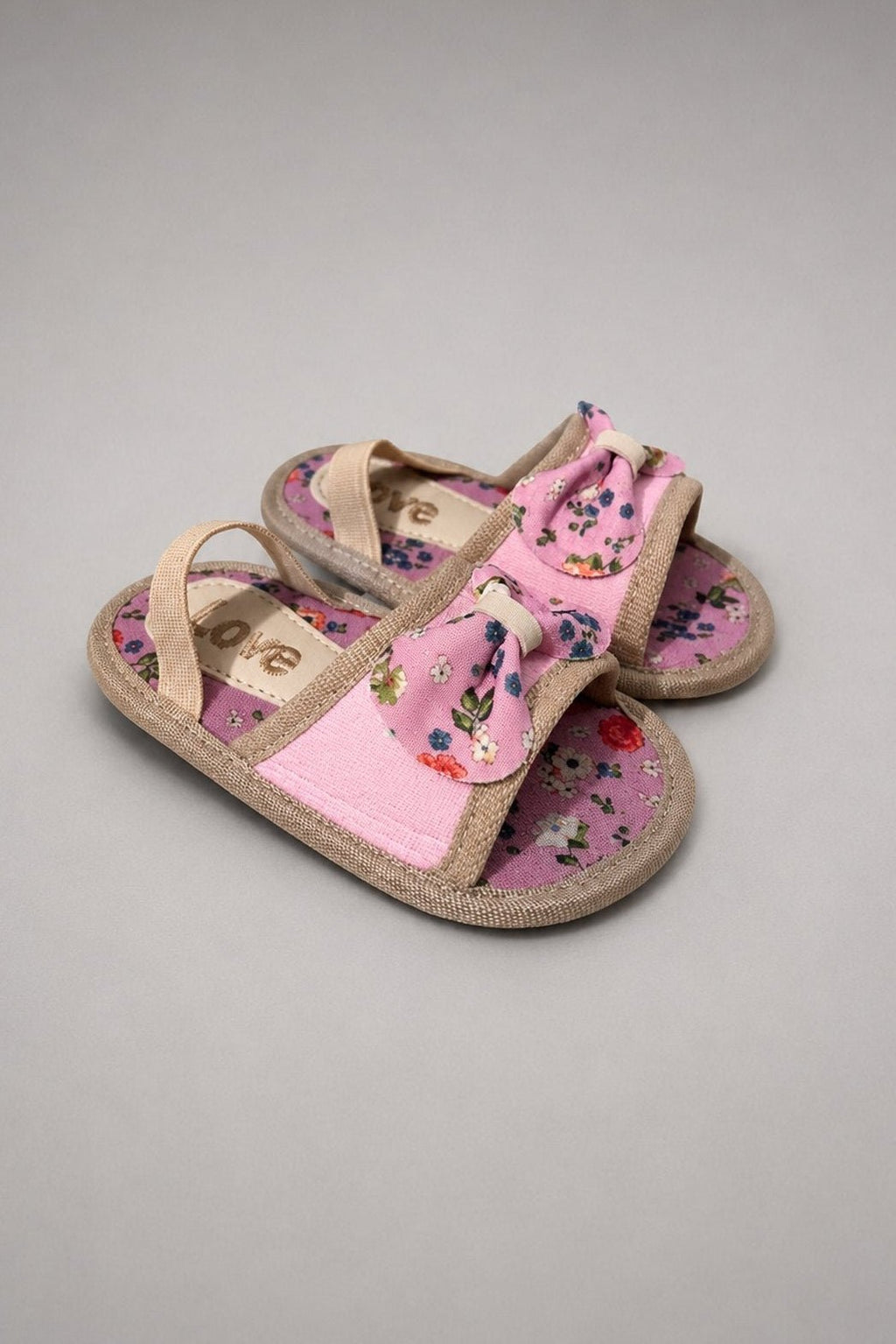 Fiyonklu Pembe Bebek Sandalet - PufienSandalet