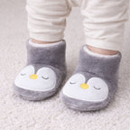 Gri Baykuş Desenli Peluş Ev Botu - Pufien
