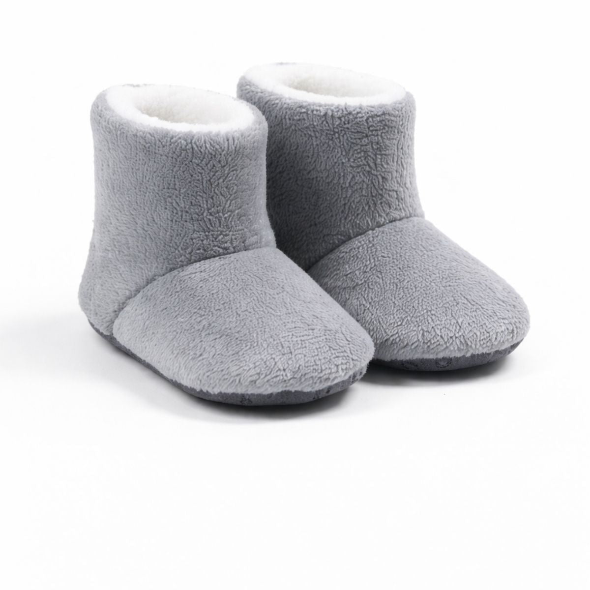 Gri Peluş Kaydırmaz Bebek Ev Botu - Pufien