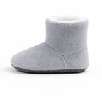 Gri Peluş Kaydırmaz Bebek Ev Botu - Pufien