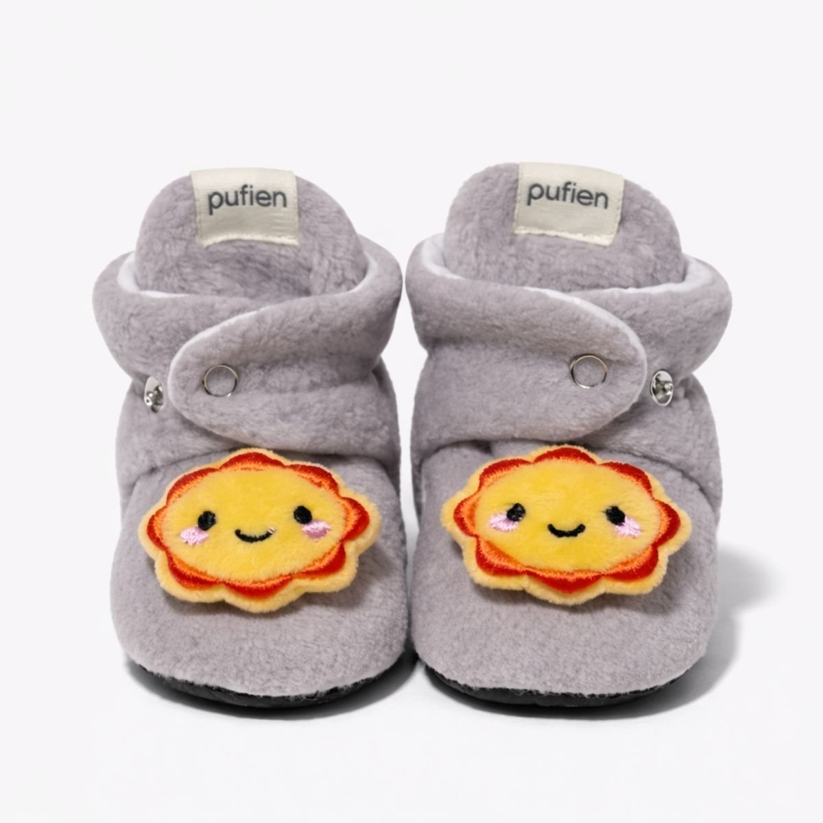 Gri Polar Panduf - Aslan Figürlü - Pufien