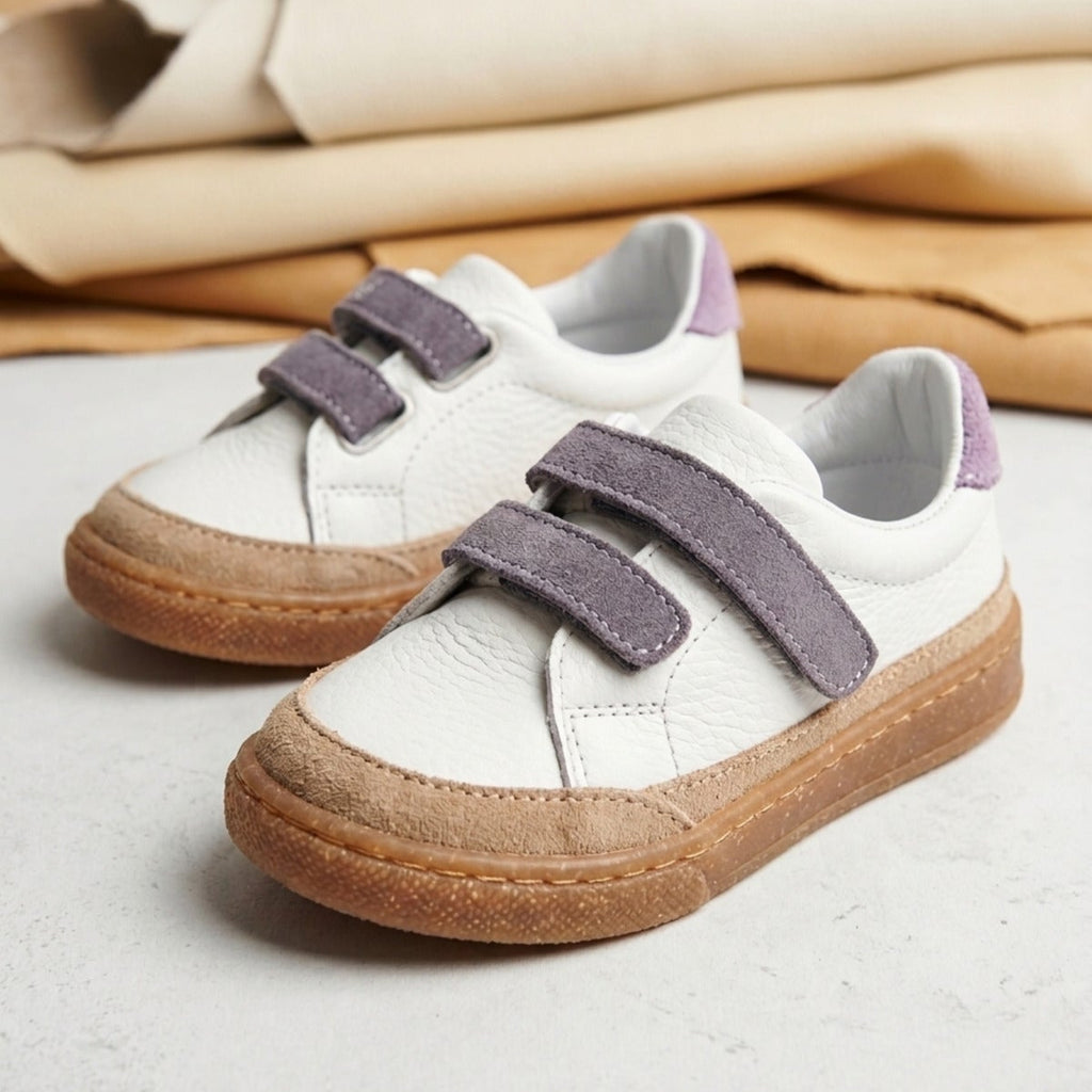 Hakiki Deri İlk Adım Cırt Cırtlı Çocuk Spor Ayakkabı, Esnek Tabanlı, Bebek Sneakers - PufienCasual Ayakkabı