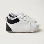 İlk Adım Ayakkabısı, Bebek Patik, Beyaz Siyah - PufienSneaker