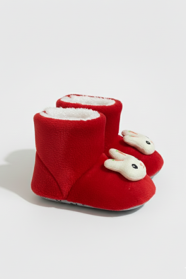 Zilli Tavşan Detaylı Kaydırmaz Taban Bebek Ev Botu