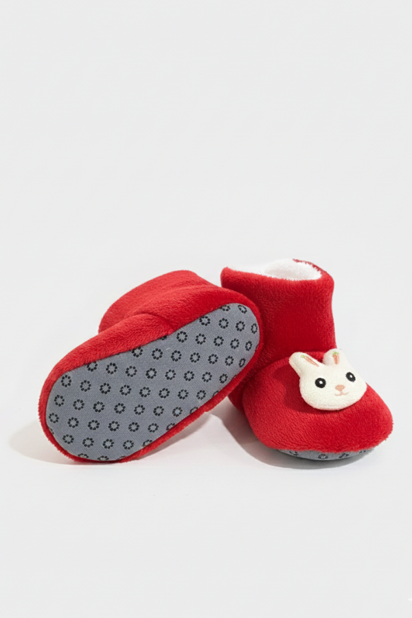 Zilli Tavşan Detaylı Kaydırmaz Taban Bebek Ev Botu