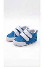 Lacivert Beyaz Çift Cırt Cırtlı Bebek Sneaker Ayakkabı