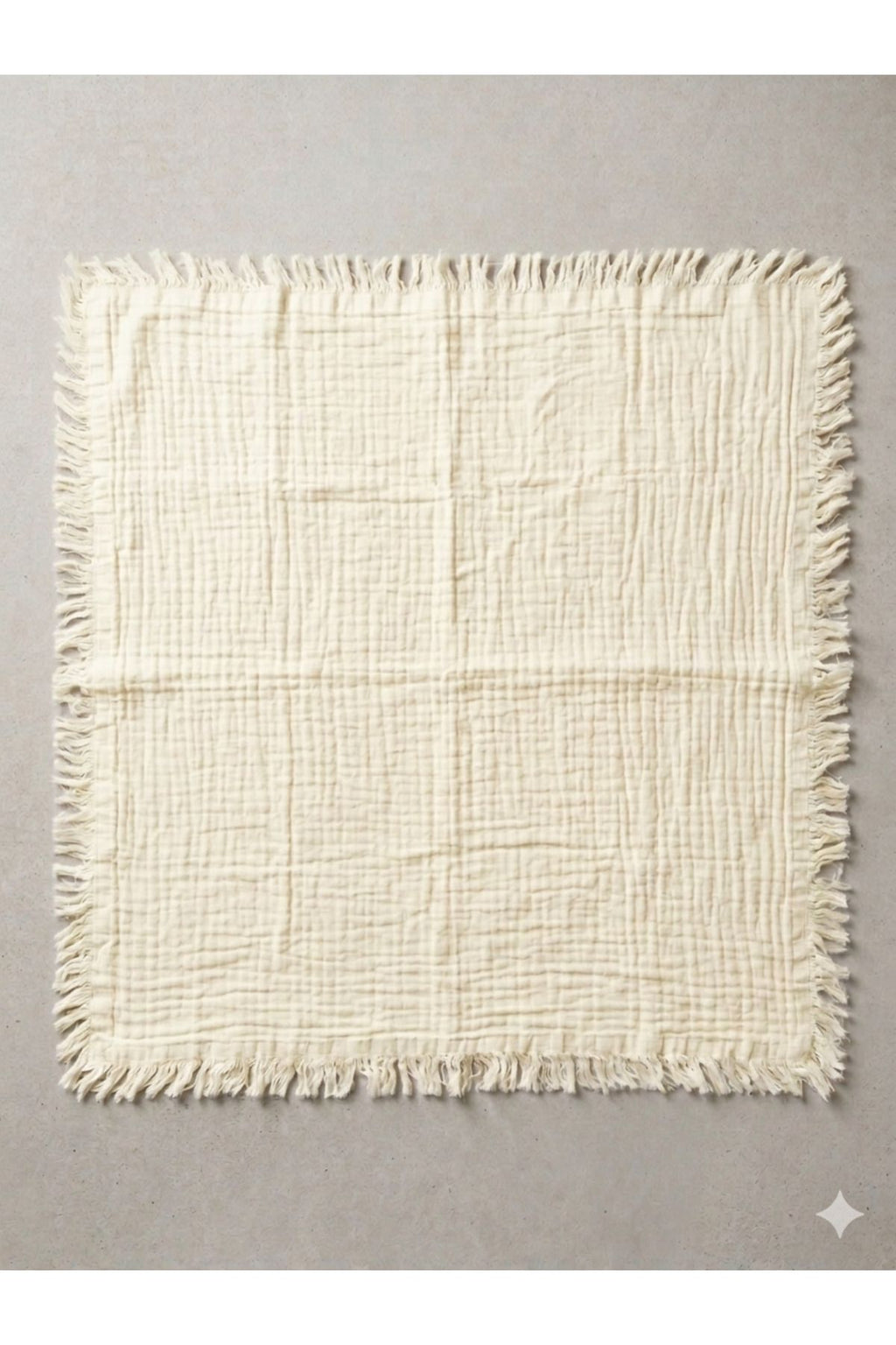 Müslin Battaniye (120x120 cm) — Ekru