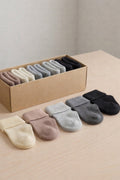 Organik Pamuk Unisex 5'li Kutulu Premium Bebek & Çocuk Çorabı - PufienÇorap