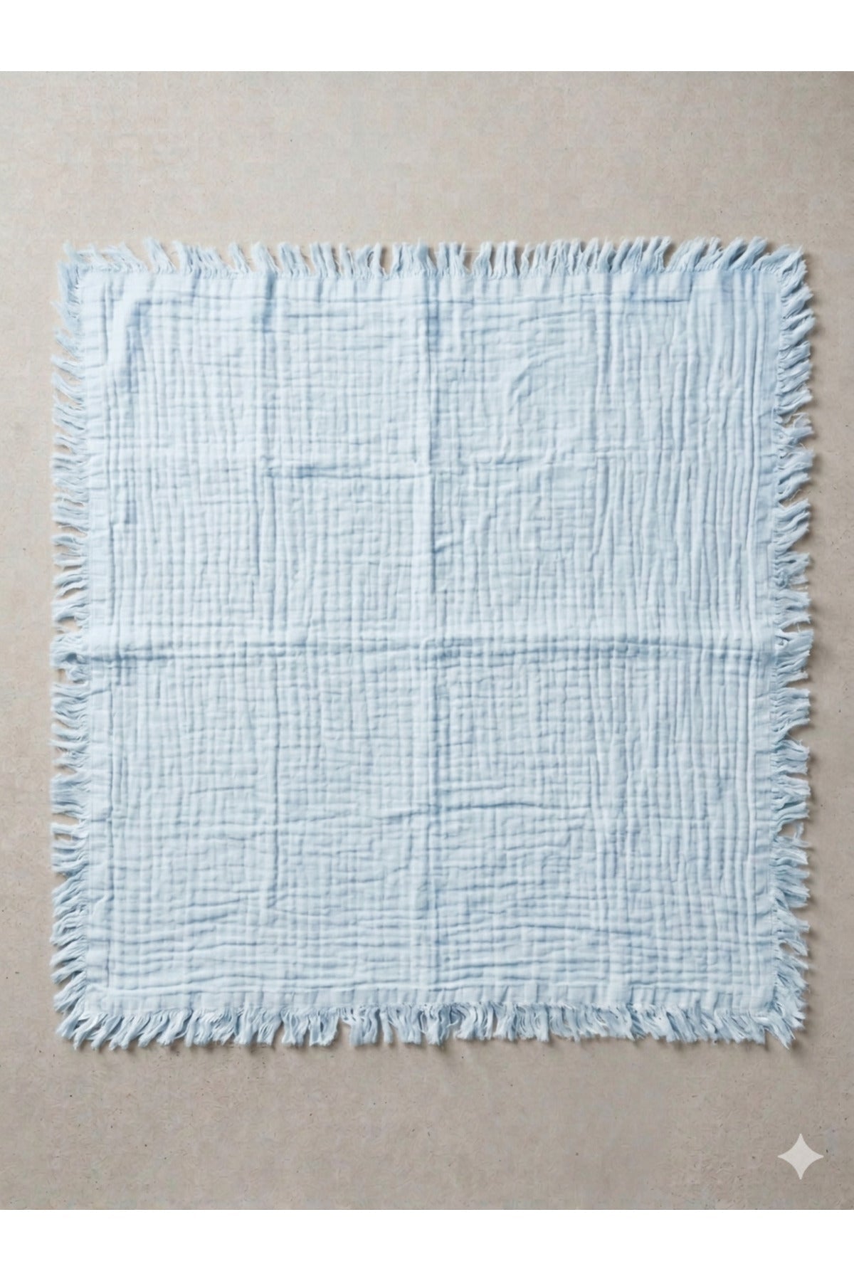 Pamuk 4 Kat Müslin Bebek Örtüsü, Çok Amaçlı Müslin Bez, Bebek Battaniyesi 120 x 120 cm - PufienBebek & Çocuk Battaniyesi