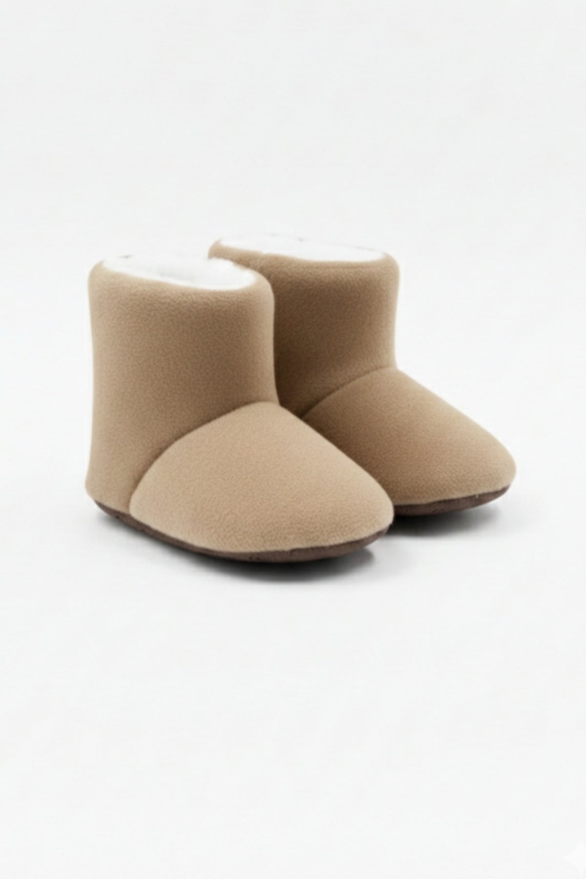 Peluş Kaydırmaz Bebek Ev Botu — Bej