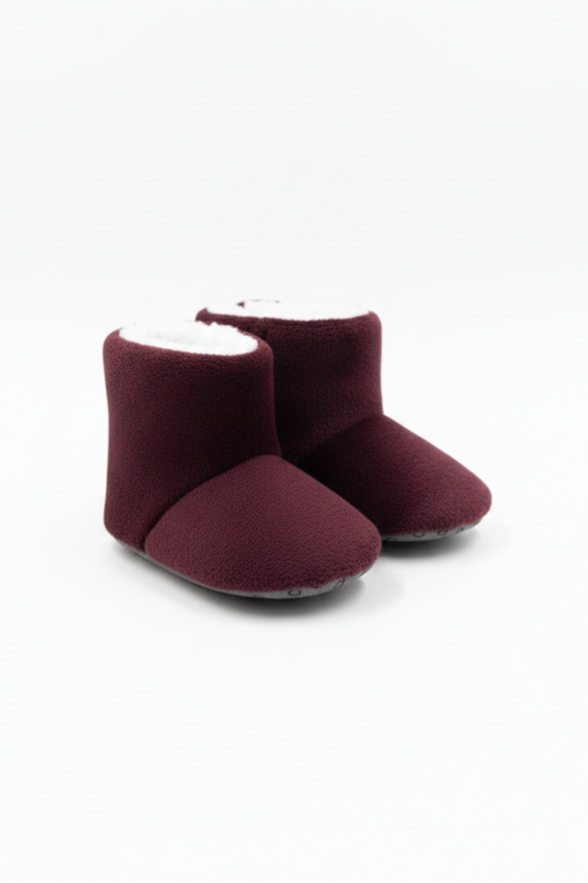Peluş Kaydırmaz Bebek Ev Botu — Bordo