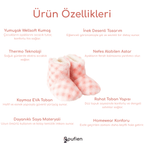 Pembe Dama Desenli Peluş Ev Botu - Pufien