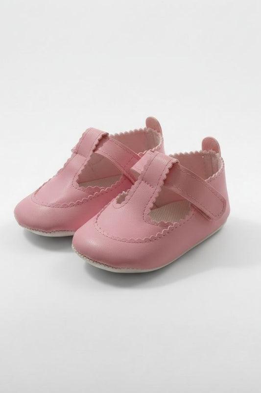 Suni Deri Bebek Ayakkabısı, Cırtlı Kaymaz Taban