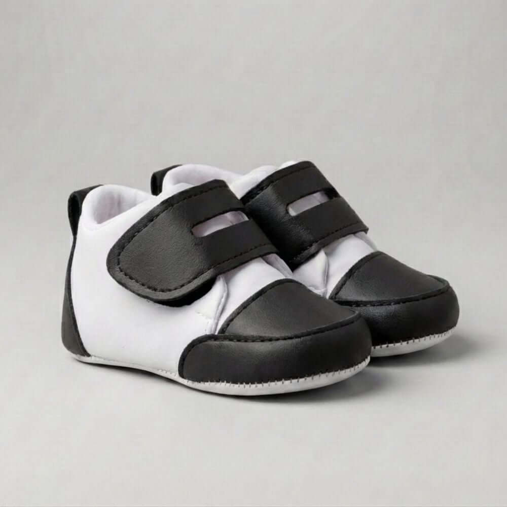 Siyah Cırt Cırtlı Bebek Sneaker Ayakkabı - Pufien