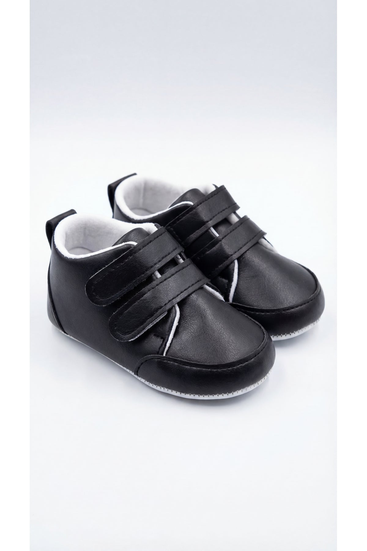 Sneaker İlk Adım Ayakkabı, Bebek Patik, Cırt Cırtlı Siyah - PufienSneaker