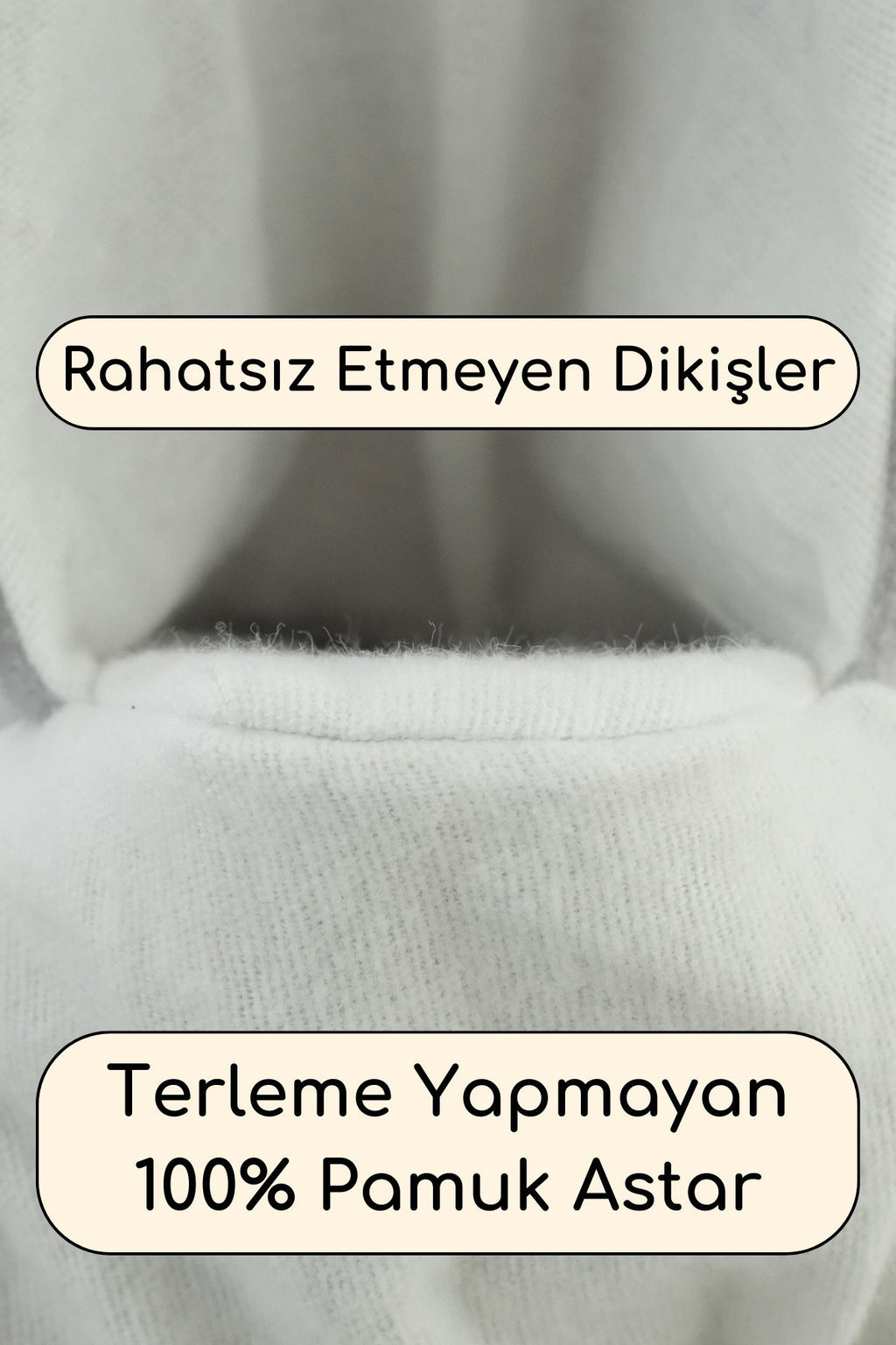 Terletmez Pamuk Astarlı Kaydırmaz Tabanlı Patik Ev Ayakkabısı Ilk Adım Bej Ekru — Bej-Ekru