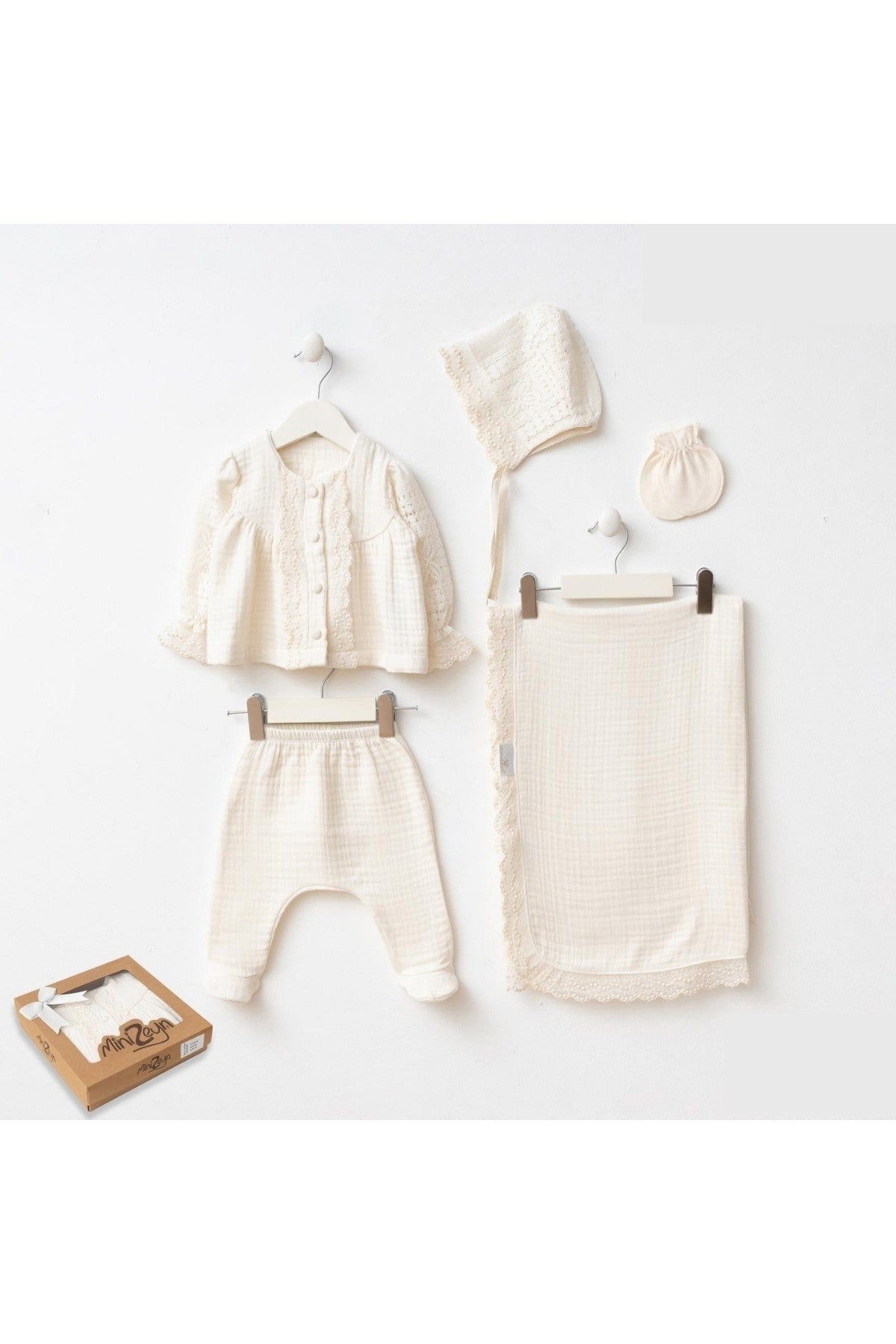 Yenidoğan 5'li Set — Bej